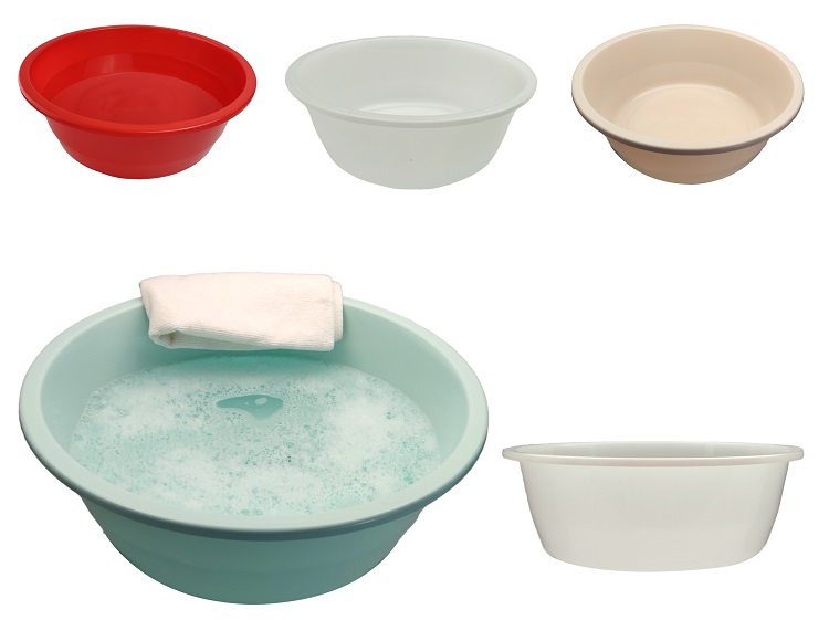 P70204 19 Liter(18x6.5", 46x16.5cm) Plastic Basin, assorted color(24 pc/ctn)