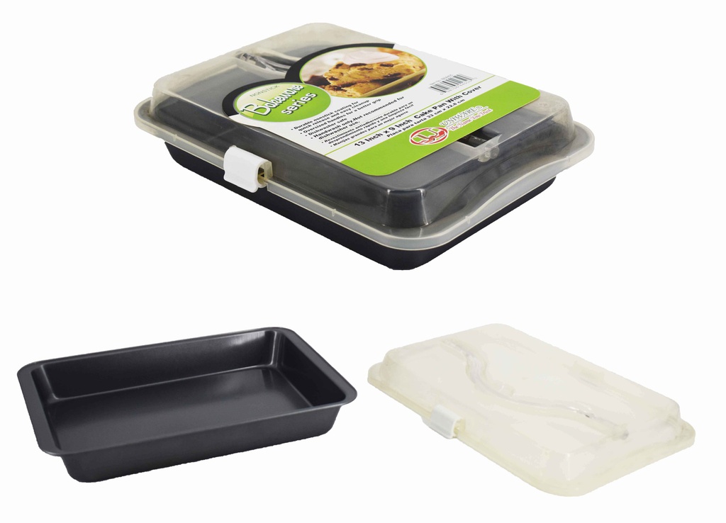 13"x9" Non-Stick Baking Cake Pan with Cover (6 pcs/ctn)