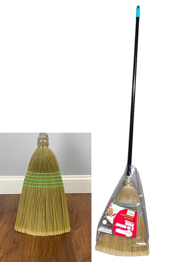 [C21-10580] C21-10580 Outdoor Broom,4'  Iron Pole, PP Brush (12 pc/ctn)