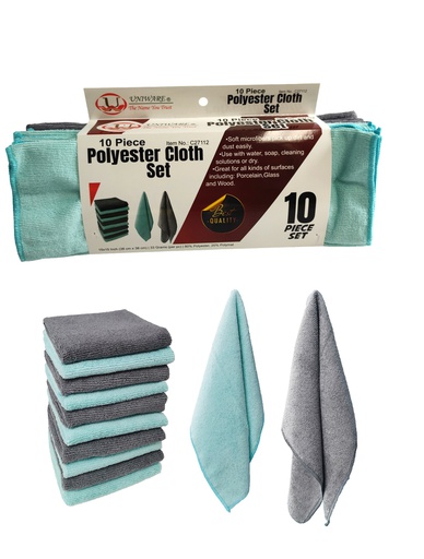 [C27112] 10 Pc 15" x 15" Polyester Cloth Set (24 set ctn)