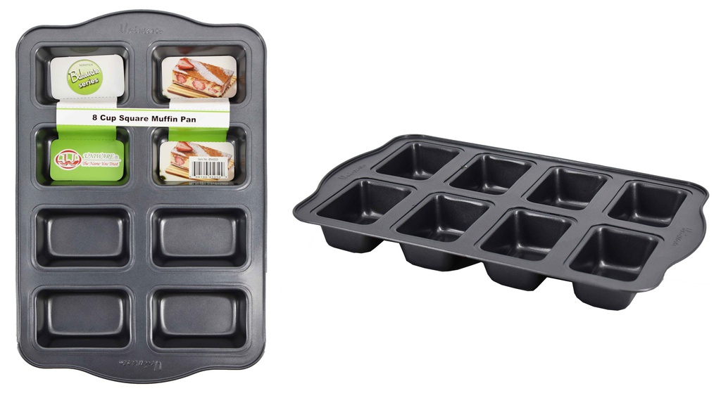 8 Cup Non-Stick Square Muffin Pan (24 pcs/ctn)