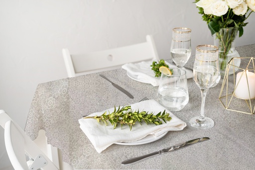 [TC610603] TC610603 6ga 54" Table Cloth,PVC Clear lace Printing (50 Yard/Roll)