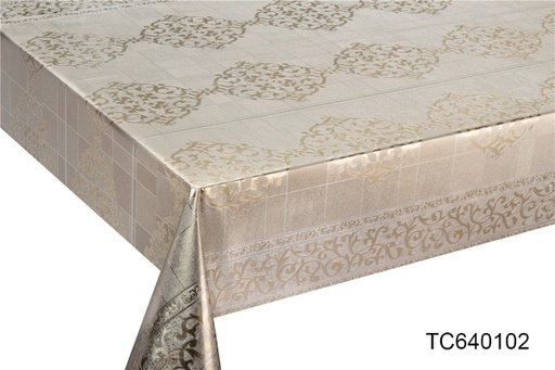 [TC640102] TC640102 300gsm 54" PVC Metallic Embossed Tablecloth (40 Yard/Roll)