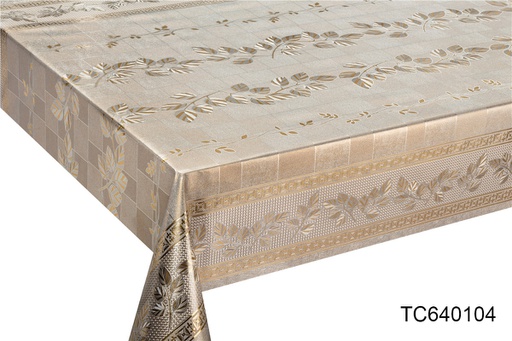 [TC640104] TC640104 300gsm 54" PVC Metallic Embossed Tablecloth (40 Yard/Roll)