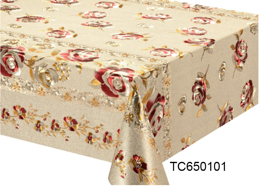 TC650101 300gsm 54" Metallic Embossed PrintingTablecloth(40 Yard/Roll)