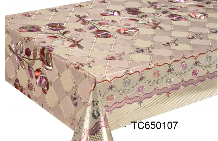TC650107 300gsm 54" Metallic Embossed PrintingTablecloth(40 Yard/Roll)