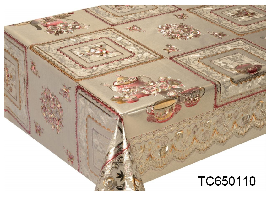 TC650110 300gsm 54" Metallic Embossed PrintingTablecloth(40 Yard/Roll)