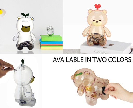 [P28999] P28999 Clear Bear Big Money Bank (10 pc/ctn)
