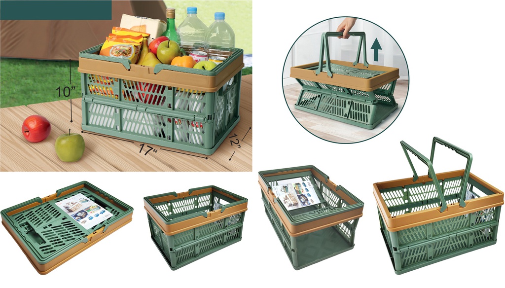 Foldable Basket with 2 Handles (8 pc/ctn)