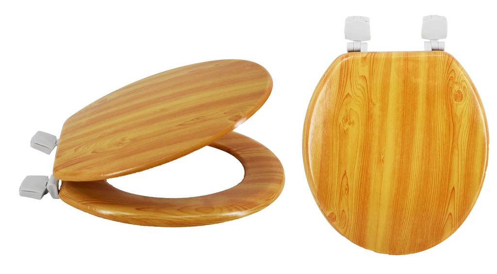 17" MDF Toilet Seat, Natural Wood Color (6 pcs/ctn)