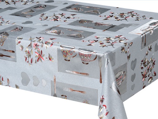 [TC670102] 300gsm 54" PVC Metallic Embossed  Tablecloth (40 Yard/Roll)