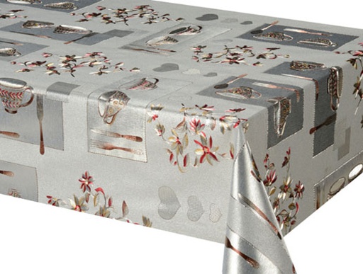 [TC670103] 300gsm 54" PVC Metallic Embossed  Tablecloth (40 Yard/Roll)