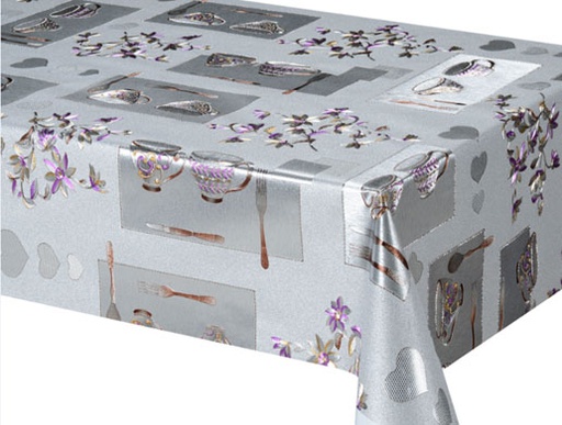 [TC670104] 300gsm 54" PVC Metallic Embossed  Tablecloth (40 Yard/Roll)