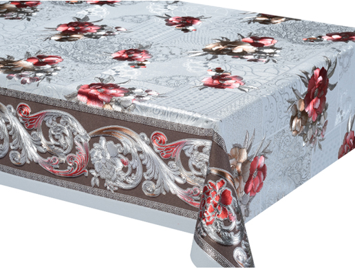 300gsm 54" PVC Metallic Embossed  Tablecloth (40 Yard/Roll)