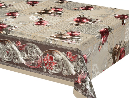 [TC670107] 300gsm 54" PVC Metallic Embossed  Tablecloth (40 Yard/Roll)