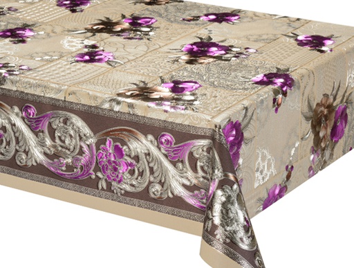 [TC670109] 300gsm 54" PVC Metallic Embossed  Tablecloth (40 Yard/Roll)