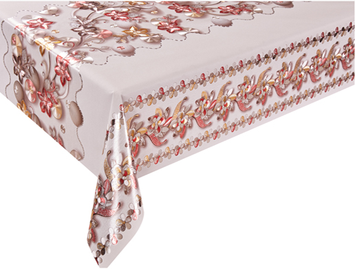 300gsm 54&quot; PVC Metallic Embossed  Tablecloth (40 Yard/Roll)