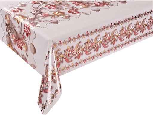 [TC670110] 300gsm 54" PVC Metallic Embossed  Tablecloth (40 Yard/Roll)