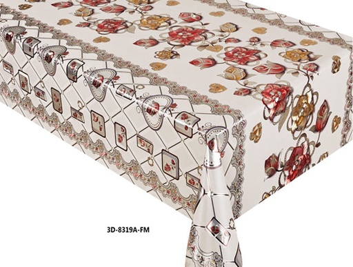 [TC670112] 300gsm 54" PVC Metallic Embossed  Tablecloth (40 Yard/Roll)