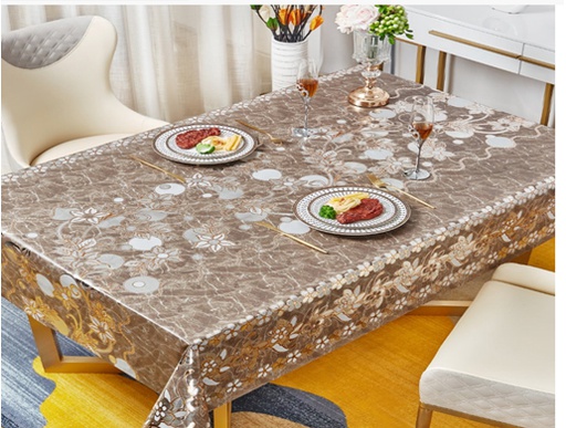 [TC670201] 300gsm 54" PVC Metallic Embossed  Tablecloth (40 Yard/Roll)