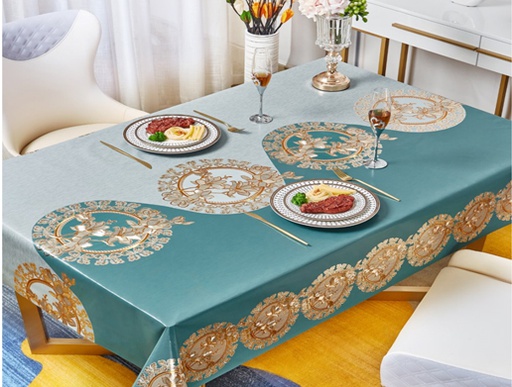 [TC670204] 300gsm 54" PVC Metallic Embossed  Tablecloth (40 Yard/Roll)