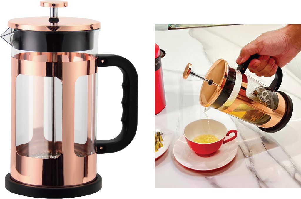 1000ml S.S. French Coffee Press,Rose Gold(24 pc/ctn)