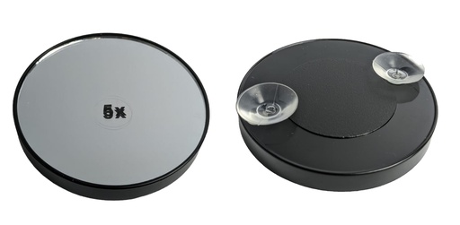 [BU601] 1x/5x Magnifying Makeup Mirror 3" Stainless Steel (384 pc/ctn)