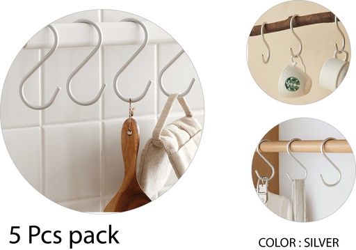 [P358] 5pc Stainless Steel Hook Set (360 set/ctn)