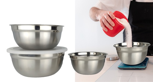 [3057] 4 pc Stainless Steel Mixing Bowl Bowl Set (12 set /ctn)