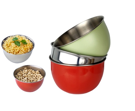 [3058] 3 pc 10oz Mini Storage  Bowl Set(36 set /ctn)