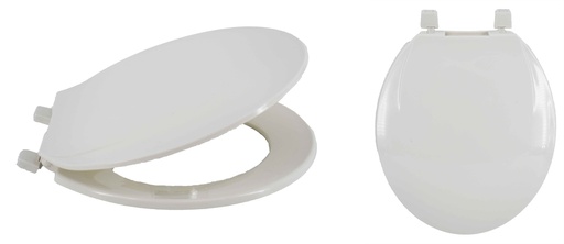 [BT0777] 17" PP Toilet Seat with Plastic Hinge (6 pcs/ctn)