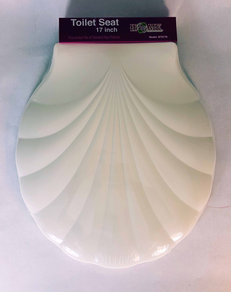 17&quot; PP Toilet Seat with Moulded Shell Design (6 pcs/ctn)
