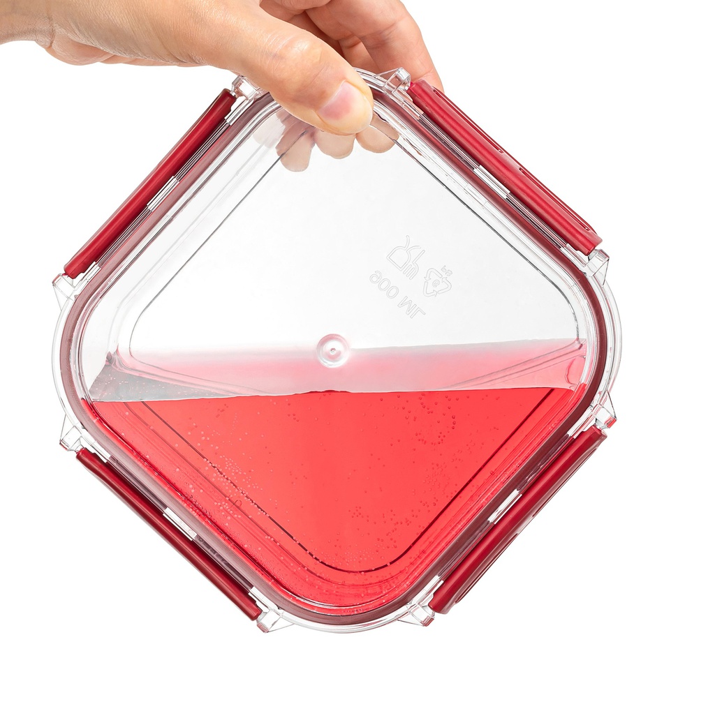 1800 ml Plastic Food Storage Container, Square (24 pc/ctn)