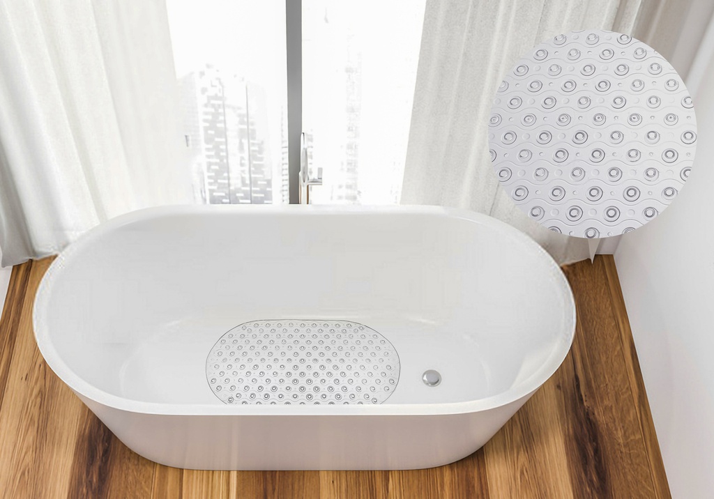 15.4"x27.2"(39x69cm) Transparent Bathroom Mat, Mixed Color (24 pc/ctn)