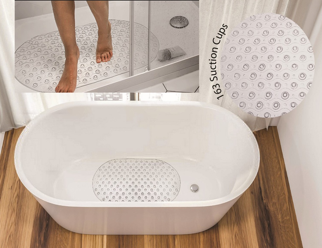 15.4"x27.2"(39x69cm) Transparent Bathroom Mat, Clear Color (24 pc/ctn)