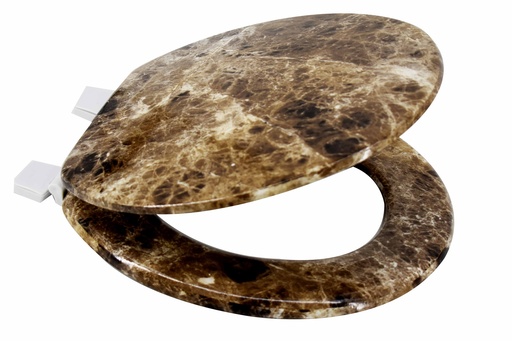 [BT0787] 17" MDF Brown Marble Toilet Seat (6 pcs/ctn)