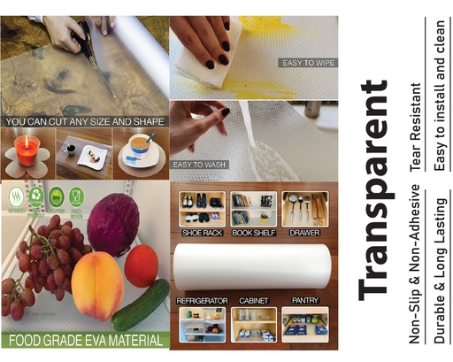 [TC104510] 45x10m Clear EVA Shelf Liner/Drawer Liner,280gsm(12 roll/ctn)