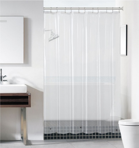 [BT1703] 70"x72" PEVA Clear Shower Curtain with 3 Magnets, 70 GSM (36 pcs/ctn)