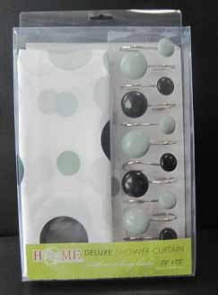 70 x 72" BLACK PVC SHOWER CURTAIN 83 GSM (24 pcs/ctn)