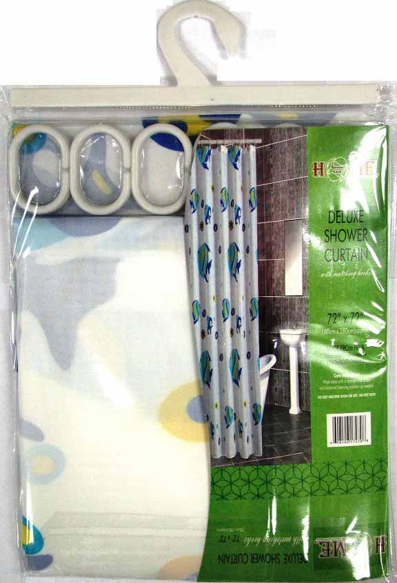 70 x 72" WILLOW PVC SHOWER CURTAIN 83 GSM (24 pcs/ctn)