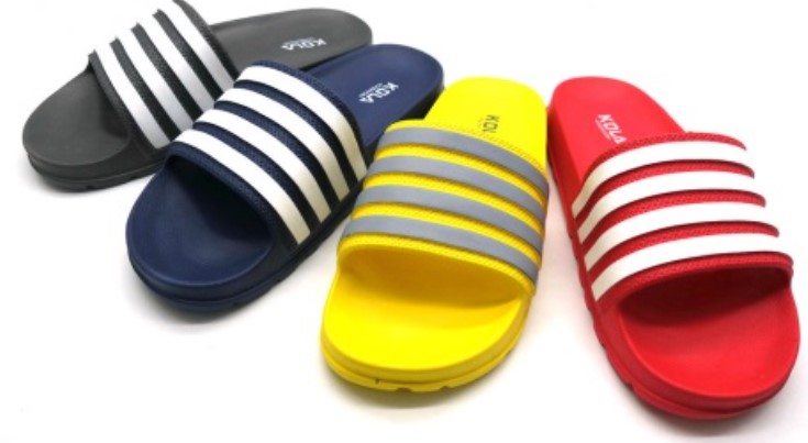 Unisex Slippers, Strip Style, Mixed Colors (48 pc/ctn)