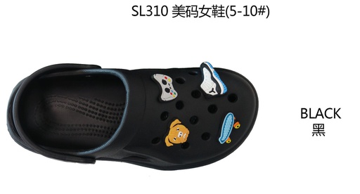 [SL310] Unisex Slippers, black (24 pc/ctn)