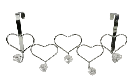 [18100-5] 5 Head Heart Shape Over-the-Door Hooks (12 pcs/ctn)