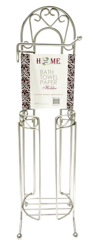 [18101] 23.5" Satin Nickel Standing Toilet Paper Holder (12 pcs/ctn)