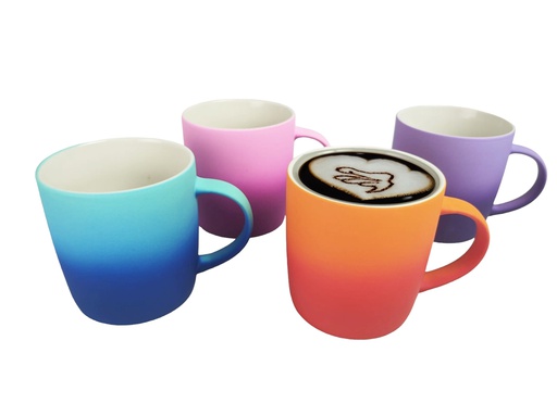 [6932] 13 oz Soft Touch Spray Coating Gradient Coffee Mug(48 pc/ctn)
