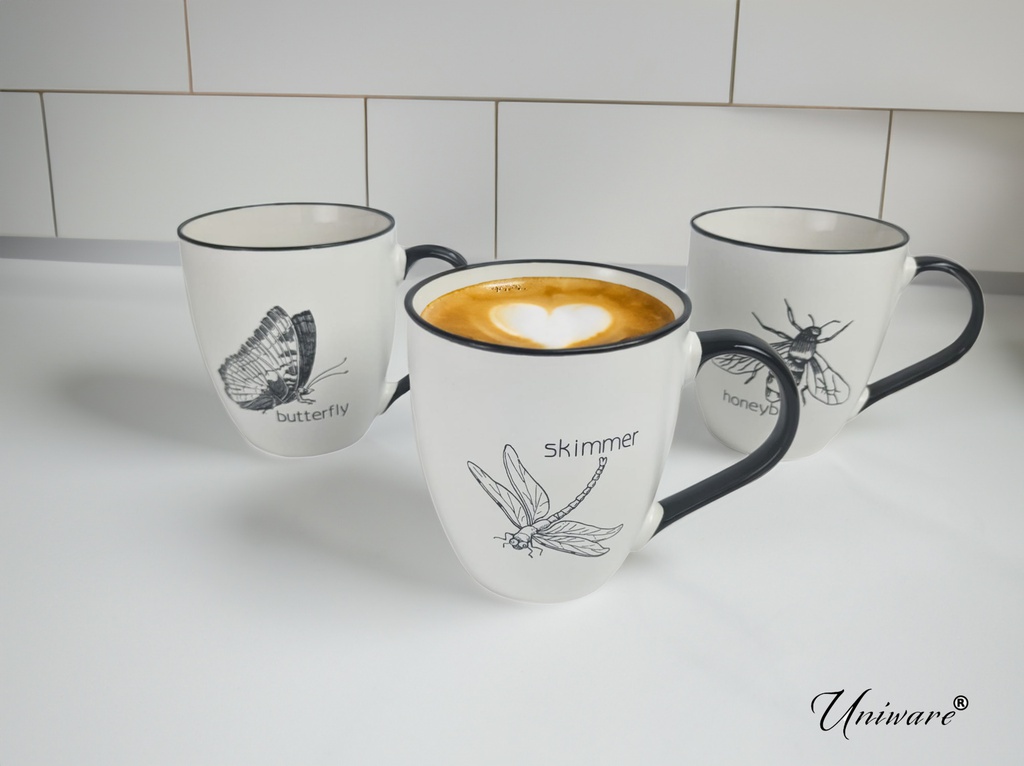 20 oz  Ceramic Mug w. Assorted Pattern (36 pc/ctn)