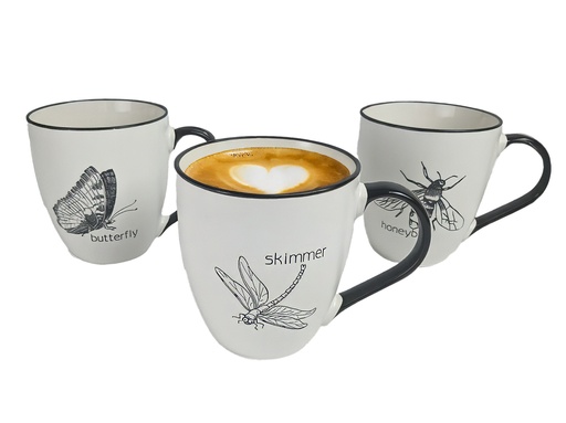 [6937] 20 oz  Ceramic Mug w. Assorted Pattern (36 pc/ctn)