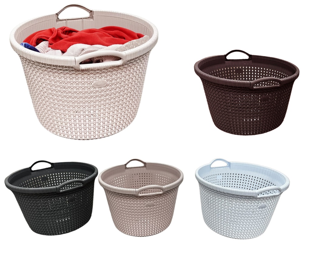 35 Liter Knit  Design Clothes Basket/Hamper(10 pc/ctn)