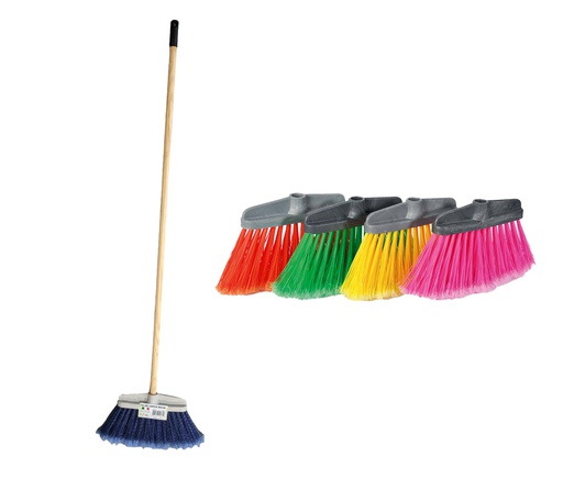 [C21-10481] Italian Garden Broom w. Wood Handle (20 pc/ctn)