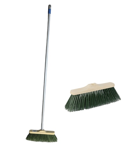 [C21-10486] Italian Outdoor Broom w. Metal Handle (20 pc/ctn)